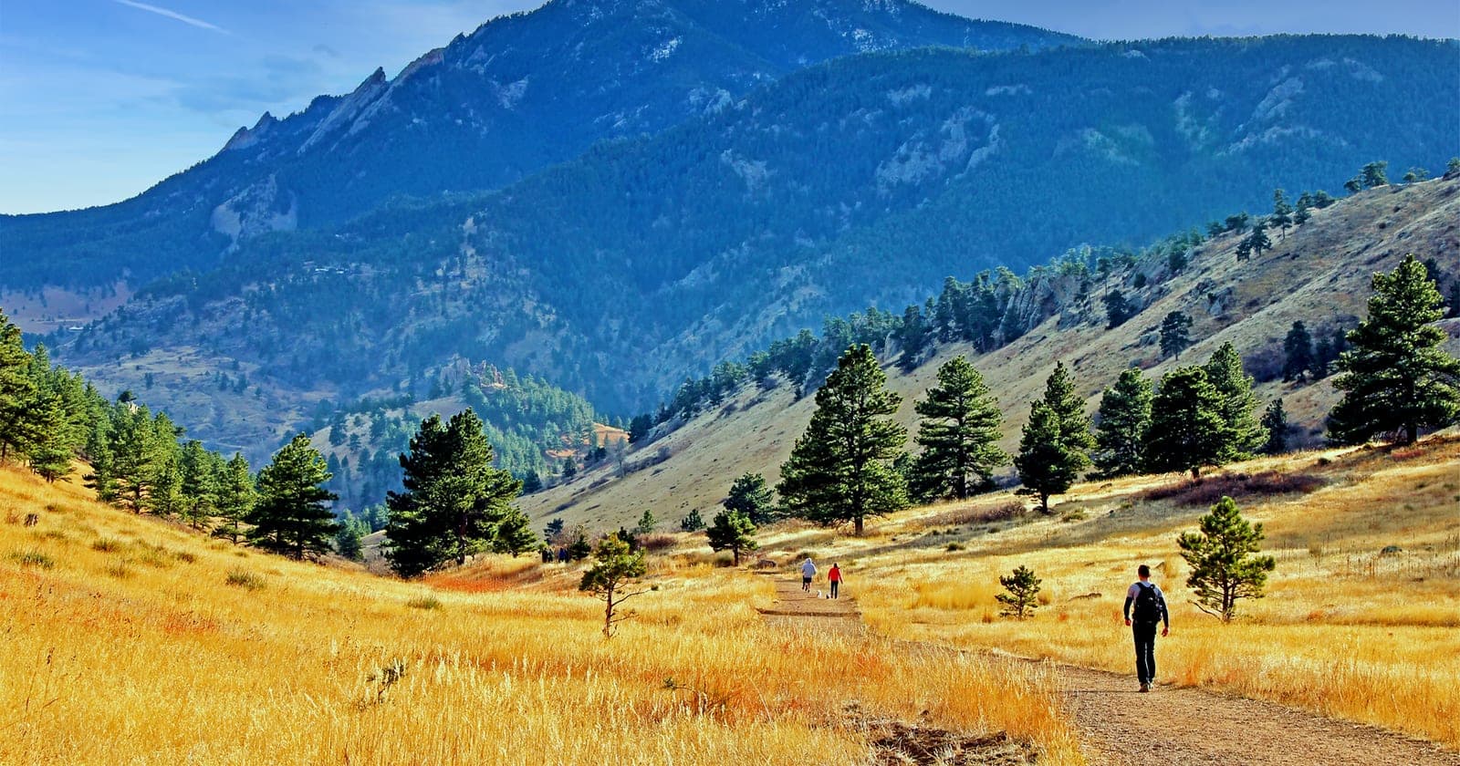 Sanitas Valley — Mount Sanitas's gentle valley alternative — broad gravel uphill